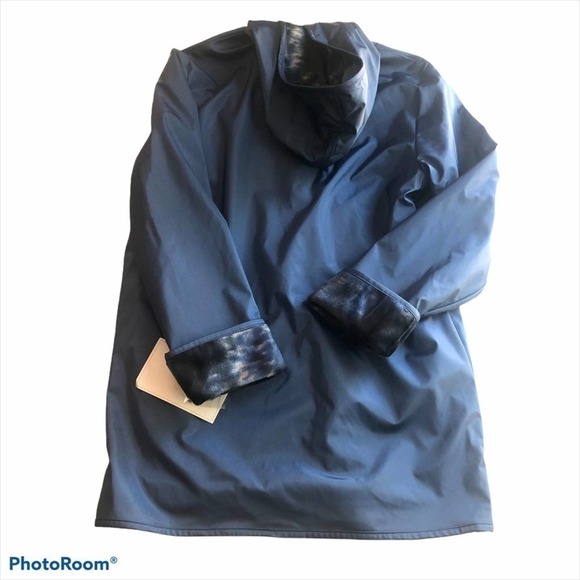 Vintage Atlantic Beach Coat Jacket Blue Size Small Rain Wind Snow Coastal - Picture 7 of 8